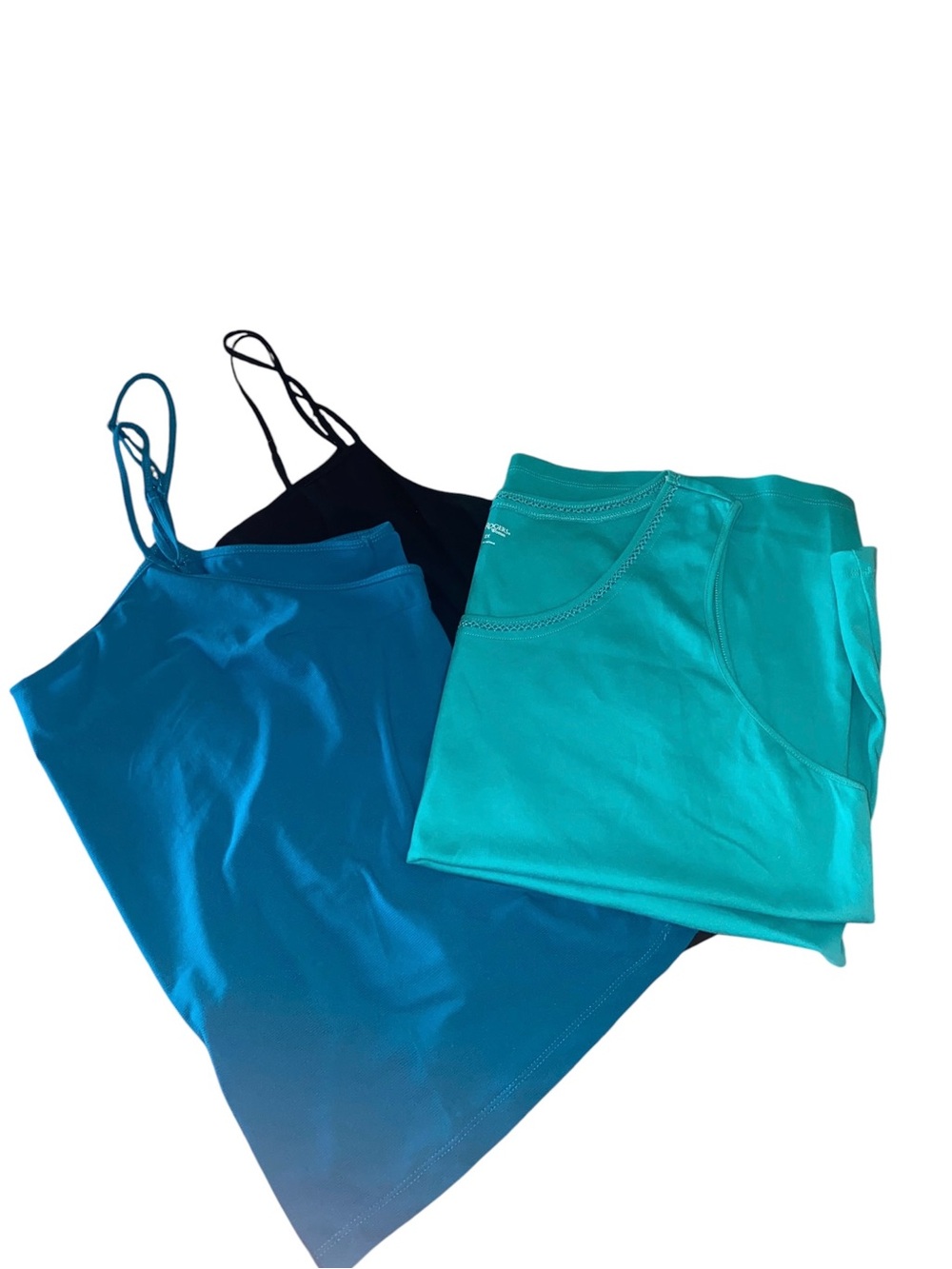 Plus size tank top bundle camisole undershirt  
turquoise teal black summer